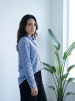 OOMPH! Women Checked Smart Casual Shirt | Women’s Gingham Check Shirts | Full Sleeve Button-Down Casual Westernwear for Women | Smart Fit Office Wear Top - Image 2