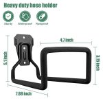 NYALA 1 Pcs Heavy Duty Black Garden Hose Hangers – Outdoor Water Hose Storage Holder & Wall Mount Hose Reel Stand (Rust-Resistant, Easy Install) - Image 3