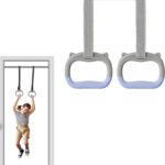 Pull Up Bar for Home for Kids, Gymnastics Equipment for Kids, Kids Hanging Rod for Height, Monkey Bar for Home for Kids, Kids Exercise Equipment for Home, 1.45 Meters Length Adjustable Gray Rings