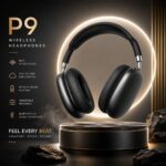 Wireless Bluetooth Over-Ear Headphones with Active Noise Cancellation (ANC), Hi-Fi Stereo, Built-in Microphone, Soft Memory Foam Ear Cushions, Black - Image 4