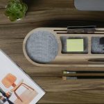 GABS & CO. Wooden Desk Organizer Multifunction Workstation Tray Laptop Stand Phone Holder Mouse Pad Keyboard Rest Writing Table Office Desk Organizer for Home Office Work (5) - Image 8