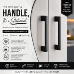 Stainless Steel 4 Inches Kitchen Cabinet & Drawer Handles, Dark Matt Black Handles, Furniture & Door Pull Handles, Pack of 12 Pieces - Image 3