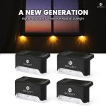 Plastic Step Solar Light Outdoor Waterproof Fence LED Exterior Light for Steps Stairs Fence Balcony Railing Garden (Pack of 8) - Image 2