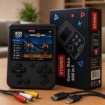 Storio Rechargeable Pocket Video Game for Kids 400 in 1 Retro Game Box Console Handheld Game Box with TV Output - Multicolor | 400 in 1 Retro Game Box Console, Handheld Game Box, TV Output