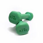 Vinyl Dumbbells Set of 2 for Men & Women | Anti-Slip Fixed Weight Exercise Dumbbells for Home Workout, Gym, Fitness, Strength Training, Yoga & Aerobics 500g Each Dumbbell | 1Kg Total Pair Weight (500Gram PACK OF 2) (TOTAL 1KG)