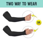 Arm Sleeves for Men & Women Sun Protection Hand Sleeves for Boys & Girls with Thumb-Hole UV Protection Hand Cover for Running, Cycling, Bike Riding, cricket and Outdoor Sports - Image 3