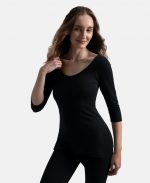 Jockey 2543 Women Super Warmth Super Combed Cotton Rich Brushed Three Quarter Sleeve Thermal Top with StayWarm Technology - Image 5