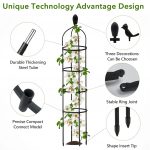 HASTHIP® Garden Plant Support Cages Stakes, Durable Metal Frames for Climbing Plants, Vegetables & Flowers, Rust-Resistant, for Indoor & Outdoor Gardening | Steady Hold for Climbing Vines and Veggies, Rust-Resistant Metal Build, Indoor Outdoor Setup, Easy Assemble Design - Image 4