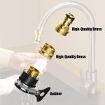 3-in-1 Brass Universal Tap Connector, Quick Connect Water Pipe Adapter, Pipe Connector for Tap 3/4 and 1/2 Inch, Durable and Versatile for Bathroom, Kitchen, Garden, Outdoor, Car Washing - Image 4