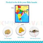 Khilonewale Kid's Wooden World Map & India Map Puzzles Set with Knobs | Educational Learning Toys for Boys and Girls | Educational Toy with Plastic KnobsPack of 2 (India Map + World Map) - Image 4