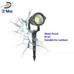 D'Mak Aluminium Body Outdoor LED 3 Watts and Spike Focus 'IP65 ' Water Resistant and Adjustable 180° Black Round Garden Lights for Garden, Parking Area, Malls, Patio, (Warm White) - Pack of 10 - Image 5
