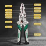 JJ Brothers 8 in 1 Wire Stripper Tool | Multi-Function Electrician Pliers | Wire Cutting, Stripping, Crimping Tool | Foldable Heavy Duty Steel Tool for Electrical Work (8 Inch) - Image 6