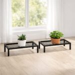 Kundi Plant Stand for Balcony Decoration | Anti-Rust Metal Pot Stand for Indoor & Outdoor Plants | Garden Flowerpot Stand | Black | 24 Inch | (Pack of 4) (Pack of 4) - Image 4