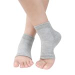 Vented Moisturizing Gel Heel Sock | 1 Pair Toeless Spa Socks for Cracked Heels, Dry Feet & Foot Calluses | Foot Care Treatment (Multicolor)