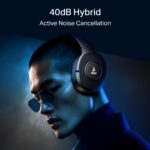 boAt Rockerz Plus 550 ANC, (~40dB) Hybrid ANC, 80Hrs Playback, 40ms Low Latency Beast Mode, 40mm Drivers, BT v5.4, Bluetooth Headphones, Wireless Headphone with Mic (Cosmic Black) - Image 4