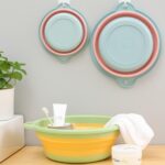 Potency Collapsible Wash Basin with Drain Plug & Strainer, Foldable Dishpan for Kitchen Sink, Portable Dish Washing Tub for RV, Camping, BBQ, Marine, Fruit & Vegetable Washing - Image 3