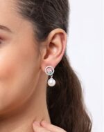 CLARA 925 Sterling Silver Dante Pearl Pendant Earrings Chain Bracelet Ring for Women & Girls| Platinum Plated | Gift for her - Image 6