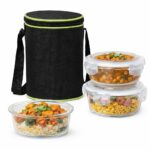 Lunch Box for Kids - Tiffin Box for Kids for Girls, Boys School, Bento with compartments & Fork (Borosilicate Microwavable Glass Lunch Box)