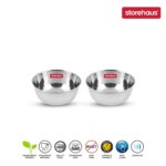 Stainless Steel 2 pc Katoris Kitchenware Set Ideal for Home, Restaurants and Family Use, Silver - Image 3