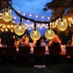 XERGY 30Led'S Crystal Globe Solar String Lights Outdoor, Waterproof Solar Outdoor Lights with 8 Lighting Modes, Solar Globe Lights for Garden Tree Patio Party Christmas (Warm White), 6.35 Meter - Image 3