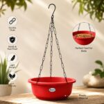Plastic Hanging Bird Feeder Pot for Outdoor Garden & Balcony | Bird Feeder Nesting Pot | Decorative Weatherproof Bird Pot for Sparrows, Finches & Small Birds | Home Garden Décor - Image 4