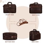Leather World Synthetic Leather Briefcase: 15.6 Inch Brown Laptop Office Expandable Messenger Shoulder Bag for Men and Women - Image 6