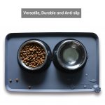 Hoki Found Silicone Pet Food Mats Tray - Non Slip Pet Dog Cat Bowl Mats Placemat - Fda Grade Dog Pet Cat Feeding Mat - Waterproof Dog Cat Food Mats -Pet Water Mats for Carpet, 18. 6" x 11. 8", Gray - Image 3