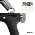 Boldfit Electronic Adjustable Hand Grip Strengthener, Hand Gripper With Counter for Men & Women, Gym Workout Hand Exercise Equipment, Forearm Exercise, Finger Exercise Power Gripper - Grey - 100kg - Image 7