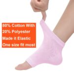 Vented Moisturizing Gel Heel Sock | 1 Pair Toeless Spa Socks for Cracked Heels, Dry Feet & Foot Calluses | Foot Care Treatment (Multicolor) - Image 7