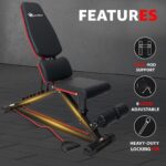 PowerMax Fitness PUB-96 Adjustable Weight Bench for Home Gym with Resistance band | 150KG Max Load | Multi-Purpose Flat Incline Decline (FID) Bench | Strength Training Exercise Workout | Steel Frame - Image 3
