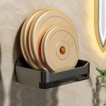 Self-Adhesive Bathroom Soap Holder with Drainage Tray | Wall Mounted Soap & Sponge Holder | No-Drill Soap Dish Organizer | Quick Drain Soap Storage Rack for Bathroom, Kitchen & Wash Basin