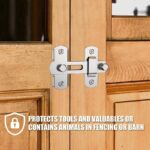 Stainless Steel Door Bolt Lock | Heavy Duty Flip Latch for Sliding Barn Doors, Gates, Bathrooms, Garage, Outdoor Garden – Latch Lock Hardware | Windows | Cabinets (Door Latch Lock) - Image 6