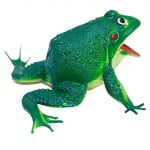 Realistic Squeaky Rubber Frog Toy for Kids | Soft Rubber Material with 'Chu-Chu' Sound | Educational Amphibian Action Figure, Stress Relief Toy & Birthday Return Gift