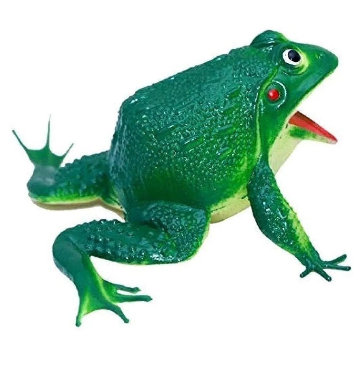 61KoTn8EK-L._SL1304_.jpg Realistic Squeaky Rubber Frog Toy for Kids | Soft Rubber Material with 'Chu-Chu' Sound | Educational Amphibian Action Figure, Stress Relief Toy & Birthday Return Gift - Image 1