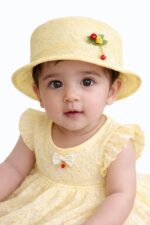 Nephar Baby Girl Floral Bucket Hat | Cute Decorative Sun Hat for Toddlers | Soft Lightweight Summer Cap | Outdoor Travel & Beach Hat for Kids - Image 4