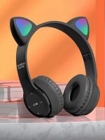 Daemon Cat Ear Headphones, Wireless Bluetooth Over-Ear Kids/Adults with Mic, Multi New Black - Image 8