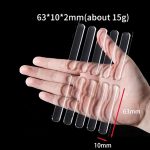 Transparent Silicone Anti Slip Bumper Pads, 63 x 10 x 2 mm Adhesive Cushion Strips for Cabinet Doors, Drawers, Sliding and Bathroom Doors, Keyboard, Laptop, Noise Reduction, Anti Noise Slip (10) - Image 3