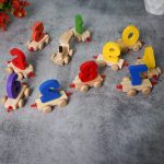 Wooden Number Train Educational Toy, 0-9 Digits Learning, Colourful Blocks, Pull-Along Design Number Train Set - Image 2