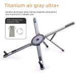 Foldable Magnetic Laptop Stand, 4 in 1 Adjustable Portable Aluminum Laptop Riser for Desk, Ergonomic Notebook Holder Compatible with Laptops, Tablets & Smartphones