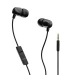 Skullcandy Jib in-Ear Wired Earbuds with Mic, 3.5mm Jack, Supreme Sound, Noise Isolation, Detachable Cable, Works with Phones, Laptops & PCs (Black)