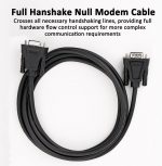 DTECH DB9 RS232 Serial Cable Male to Female Null Modem Cord Full Handshaking 7 Wire Crossover for Data Communication Computer Switch Router (3M) - Image 4