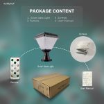 Homehop Solar Light Outdoor Home Garden 10W LED Main Gate Lamp Wireless | Solar Gate Light Waterproof Automatic Decorative For Pillar, Compound Wall With Remote Control (ABS, RGB, 2200 mAh,Pack of 1) - Image 6