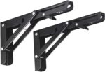 Heavy Duty Folding Shelf Brackets – Metal Collapsible Wall-Mounted Bracket for Bench, Table & Shelf | Space-Saving DIY Hinge Brackets for Home & Workshop | 1 Pair (40 Cm) - Image 4
