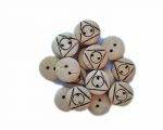 Ekta Enterprise Maple Triangle Designed Wooden Button Dia. 12mm, 2 Holed Buttons for Clothing, Designer Collection of Ethnic Ware, Sewing, DIY Art and Craft Pack of 100