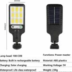 180W Led Solar Street Light Outdoor,10000LM IP65 Waterproof Solar Security Flood Lights Outdoor Motion Sensor, Wired Security Solar Powered Flood Lights for Indoor, Outside, Yard, Garden - Image 2