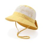 SNOWIE SOFT® Baby Sun Hat Summer Cap for Baby Girl 1-3 Years, Sun Protection Cap Bucket Hat with Chin Strap and Back Sun Shield Breathable Summer Protection Caps Visor Hats UV Caps for Beach Travel - Image 8