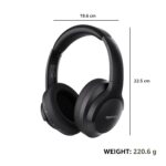 Amazon Basics Pro Series Wireless Noise Cancelling ANC Over Ear Headphone | Bluetooth Headset | USB Charging | 10 m Paring Distance | 74 Hours Battery Life | 40 mm Drivers | IPX4 Rated (Black) - Image 8