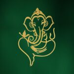 Shopeum Metal Ganesha Wall Hanging, 12inch Golden Wall Art Sculpture, Religious Home Decor (30x19cm) - Image 5