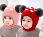 Kids Winter Hat Warm Cute Cartoon Design Monkey Cap Soft Fleece Lined Knitted Woolen Ear Protection Earflap Hood for Baby Girls and Boy (3month to 4 Years) - Image 3