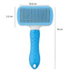 Amazon Basics Self Cleaning Slicker Pet Grooming Brush | Dogs and Cats | Rectangular Shape | Blue - Image 6